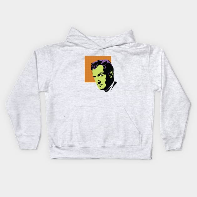 Vincent Price Kids Hoodie by andrewcformosa